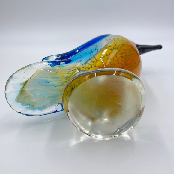 Gorgeous multicolored blown art glass hummingbird 7.5” tall - Picture 6 of 11